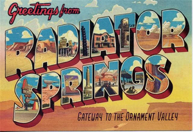 Radiator Springs Postcard